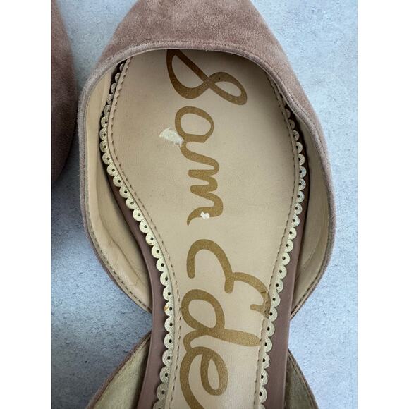 Sam Edelman Rodney D'Orsay Pink Suede Pointed Toe Flats Shoes Size 8.5 - Picture 6 of 12